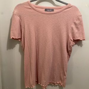 Marked Essentials Light Pink Scalloped Tee